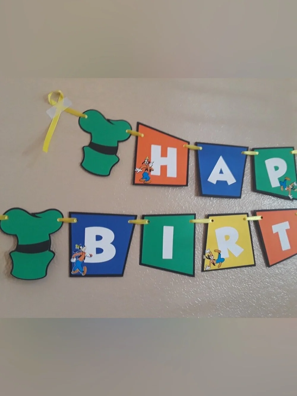 Goofy Happy Birthday Banner,Disney Goofy